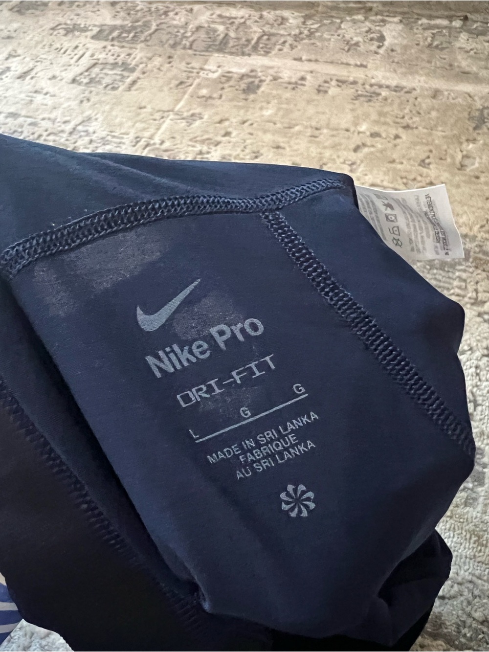 NWT Nike Navy Blue Pro Training Compression Bike Shorts Size Large - Picture 4 of 4